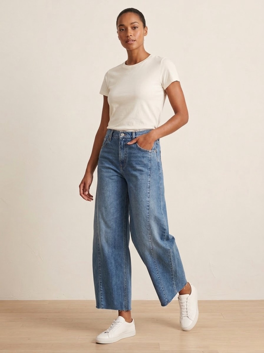 GAP Stride Right Wide-Leg High Rise Jeans